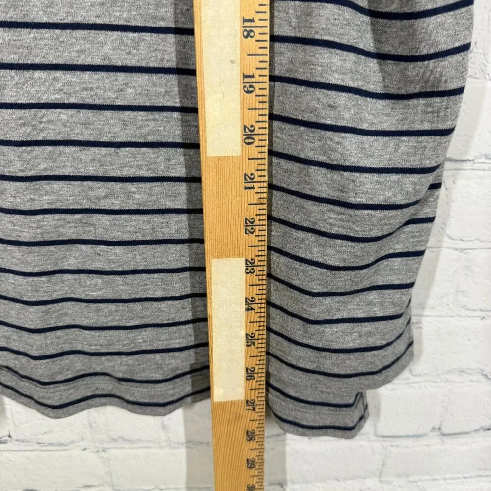 Polo Ralph Lauren Pima Soft Touch Polo Shirt Small Gray Blue Stripe Pony Logo